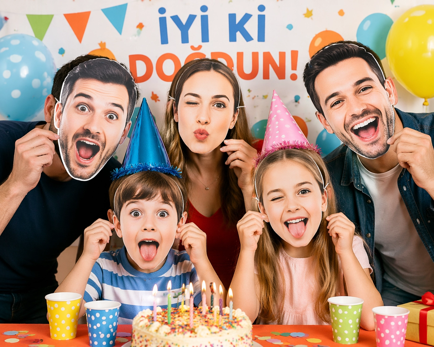 Adana Doğum Günü Karton Maske ile Partilere Eğlenceli ve Kişiye Özel Dokunuş