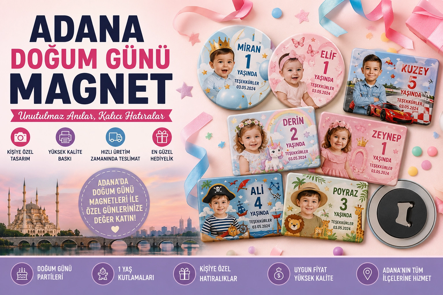Adana’da Doğum Günü Magnet Kültürü | Kişiye Özel Hatıra Magnetleri