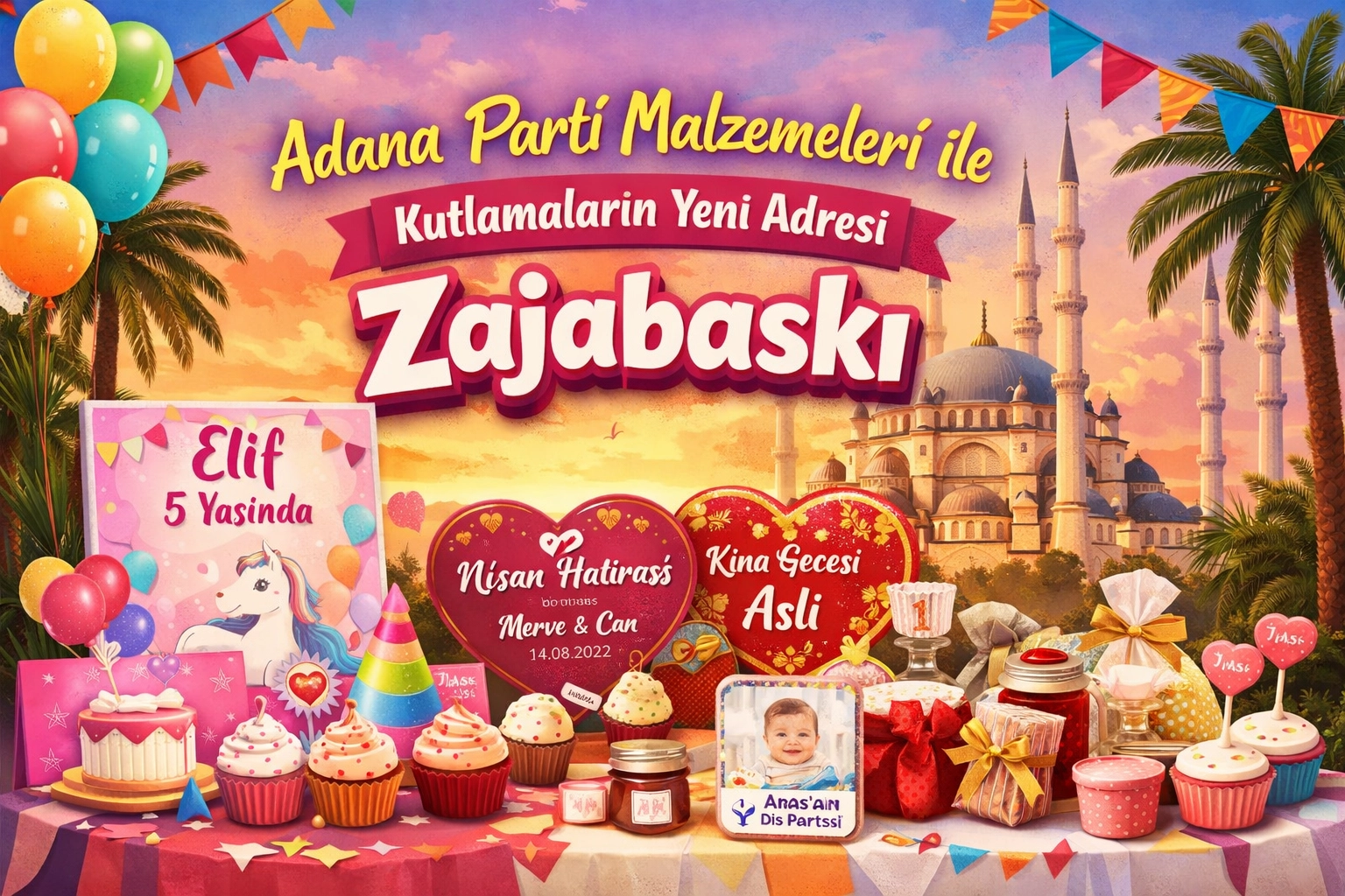 Adana Parti Malzemeleri ile Kutlamaların Yeni Adresi Zajabaskı