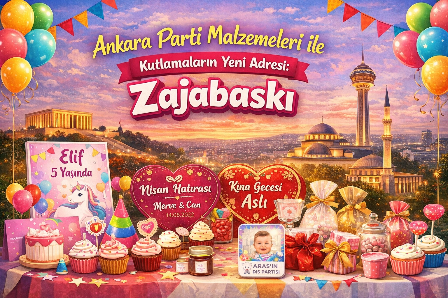Ankara Parti Malzemeleri ile Kutlamaların Yeni Adresi Zajabaskı
