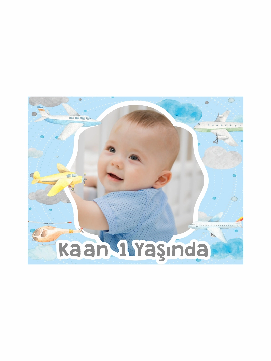 1 Yaş Doğum Günü Magnet Uçak Temalı