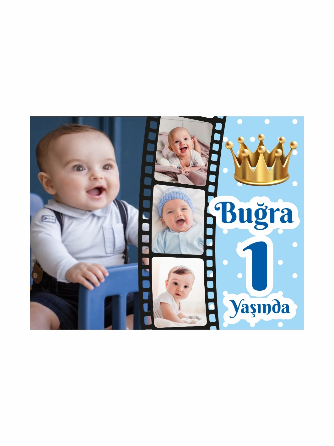1 Yaş Doğum Günü Magneti Film Şerit Tema