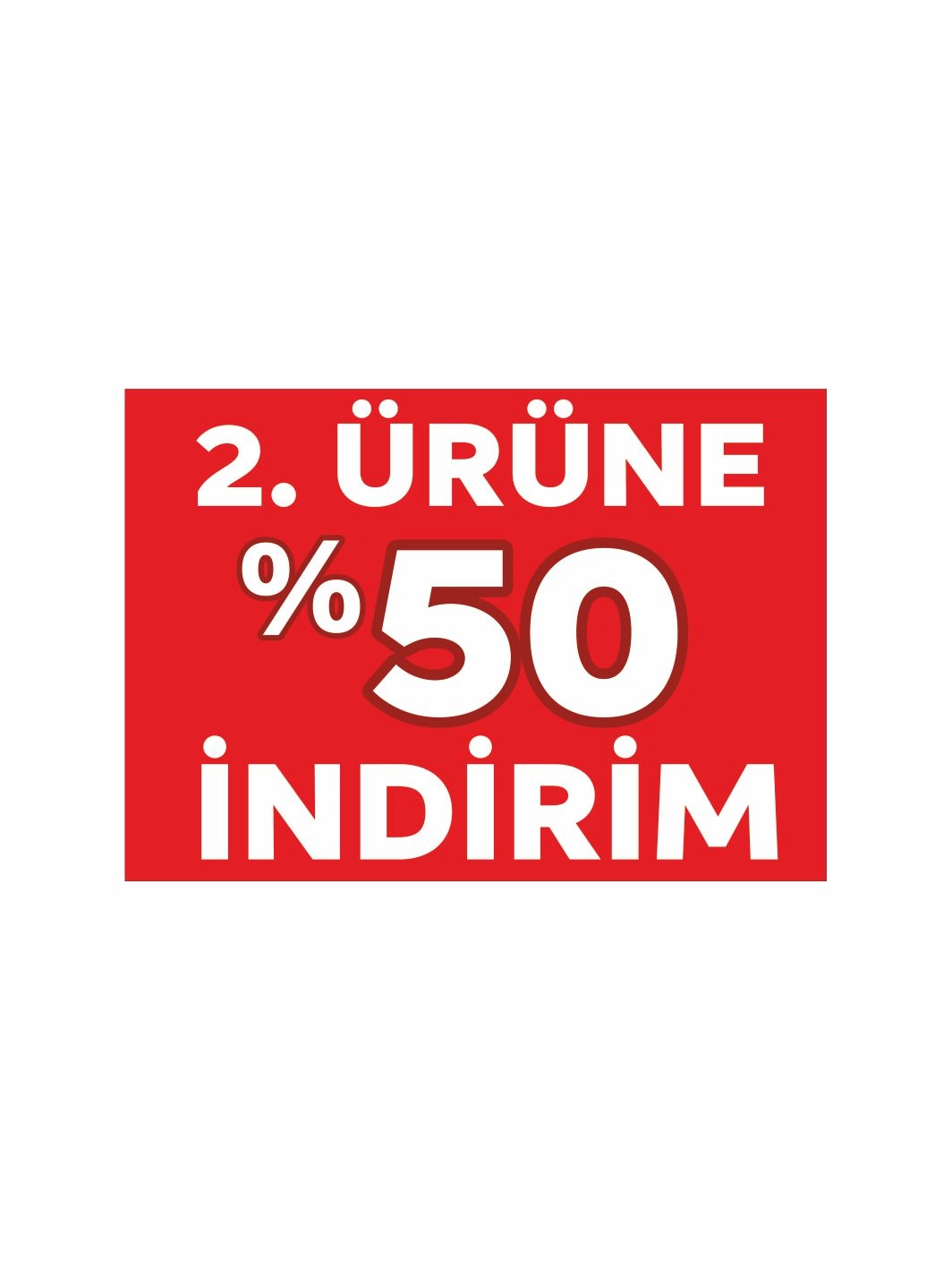 2. Ürüne %50 İndirim Mağaza İşyeri Dükkan Kampanya Afişi