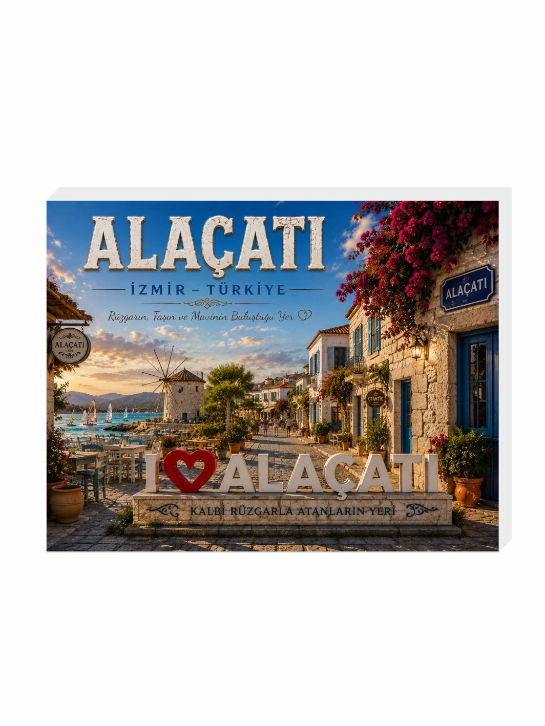 Alaçatı Buzdolabı Süsü Magnet | Şehre Özel Hediyelik Magnet Modelleri