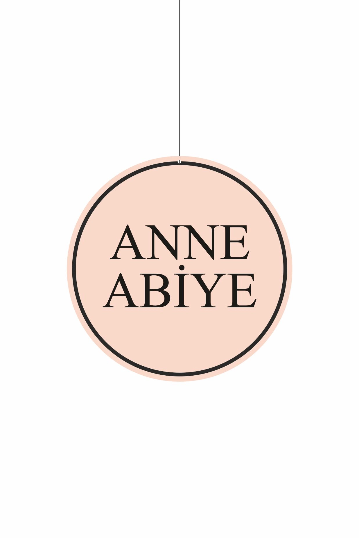 Anne Abiye Mağaza Dönkartı Çift Yön Baskı 30x30 cm – Askılı Tavan Reyon Kartı