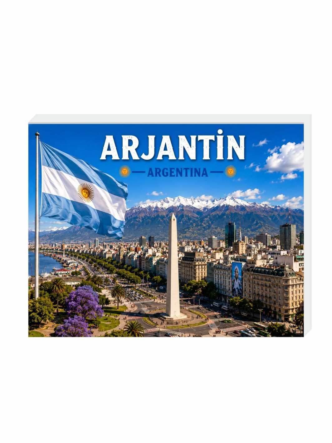 Arjantin Buzdolabı Magnet Süsü | 9x7 cm Ülke Hatıra Magneti