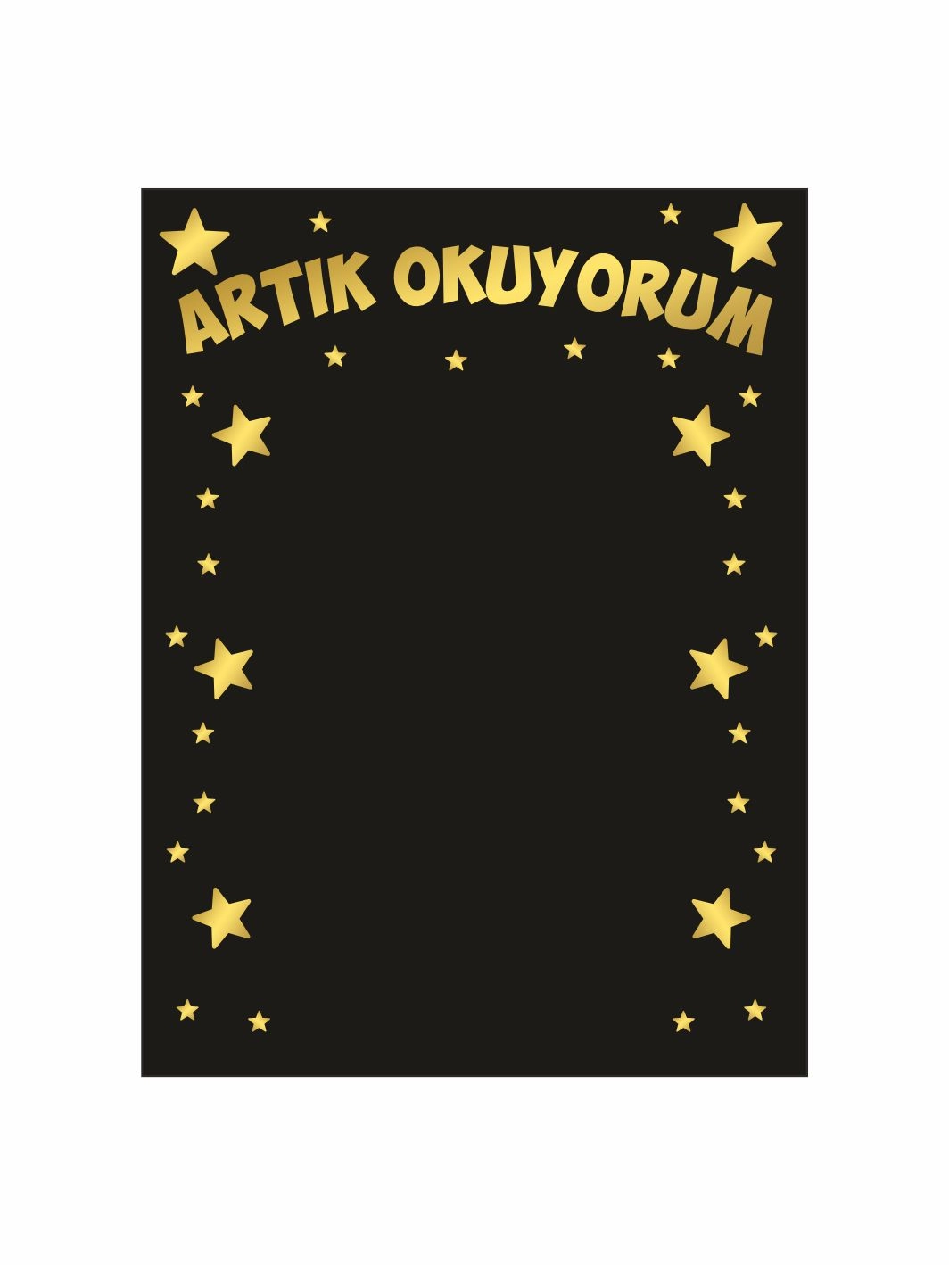 Artık Okuyorum Yıldız Temalı Fotoğraf Çekim Arka Fon Afişi