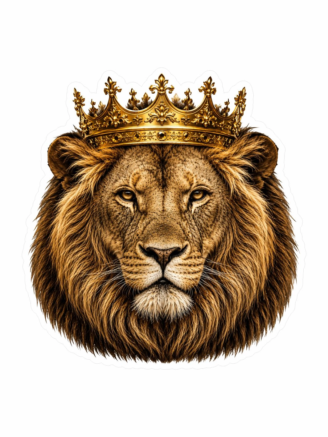 Aslan Sticker Folyo Etiket 16x17 cm | Araç, Cam ve Düz Yüzey Uyumlu | ZajaBaskı