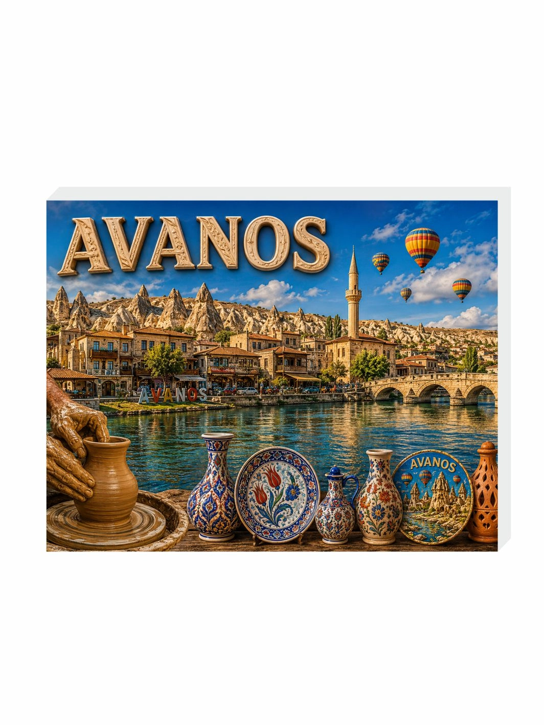 Avanos Magnet Buzdolabı Süsü | Dekoratif Kapadokya Hatırası Magnet