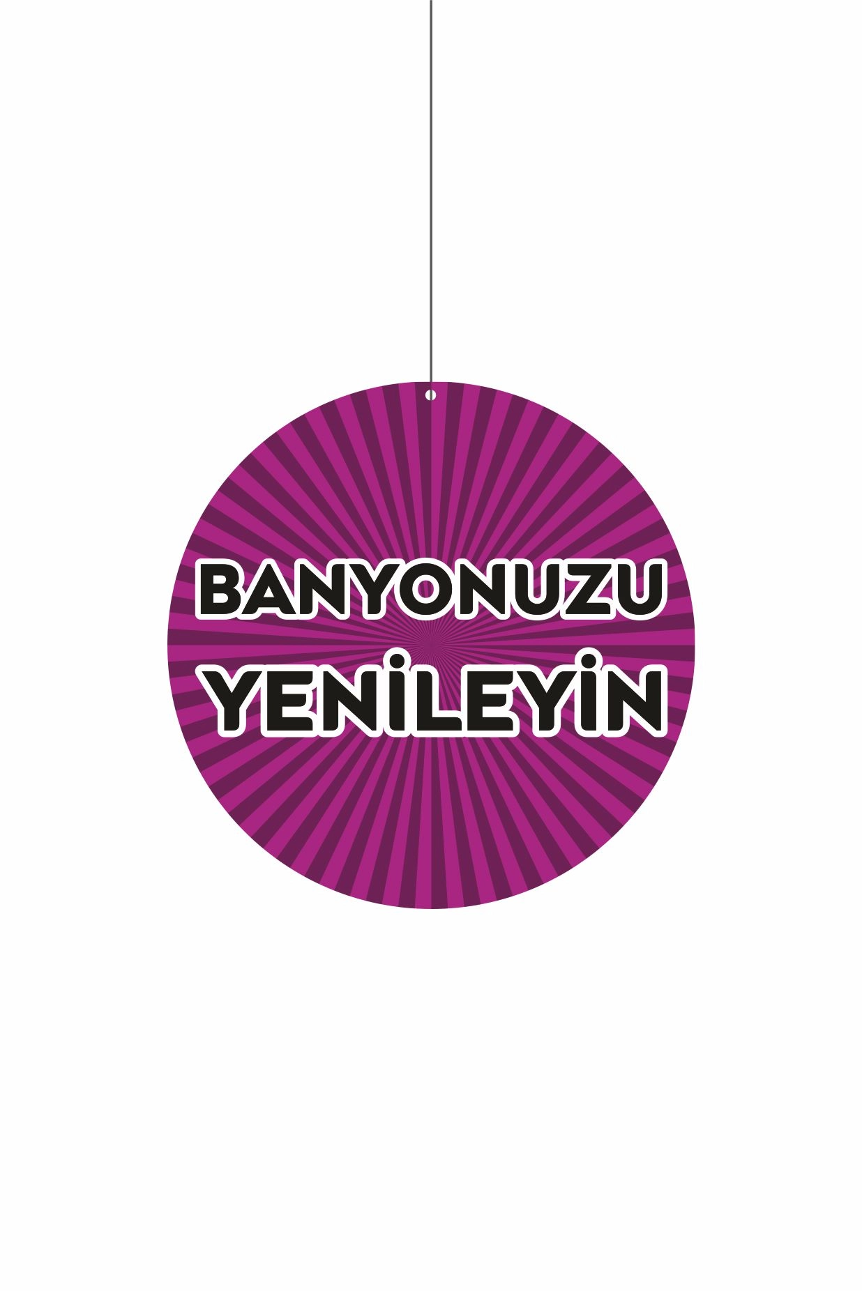 Banyonuzu Yenileyin Mağaza Dönkartı 30x30 cm – Askılı Tavan Kampanya Kartı