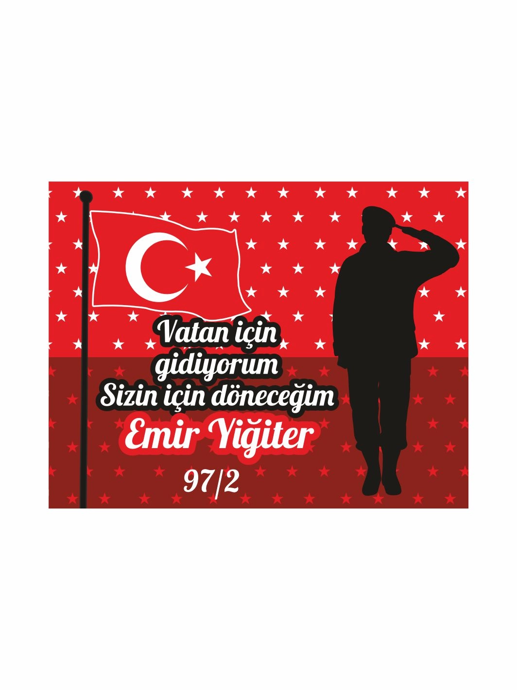 Bayrak Selam Veren Asker Tema Hediyelik Magnet
