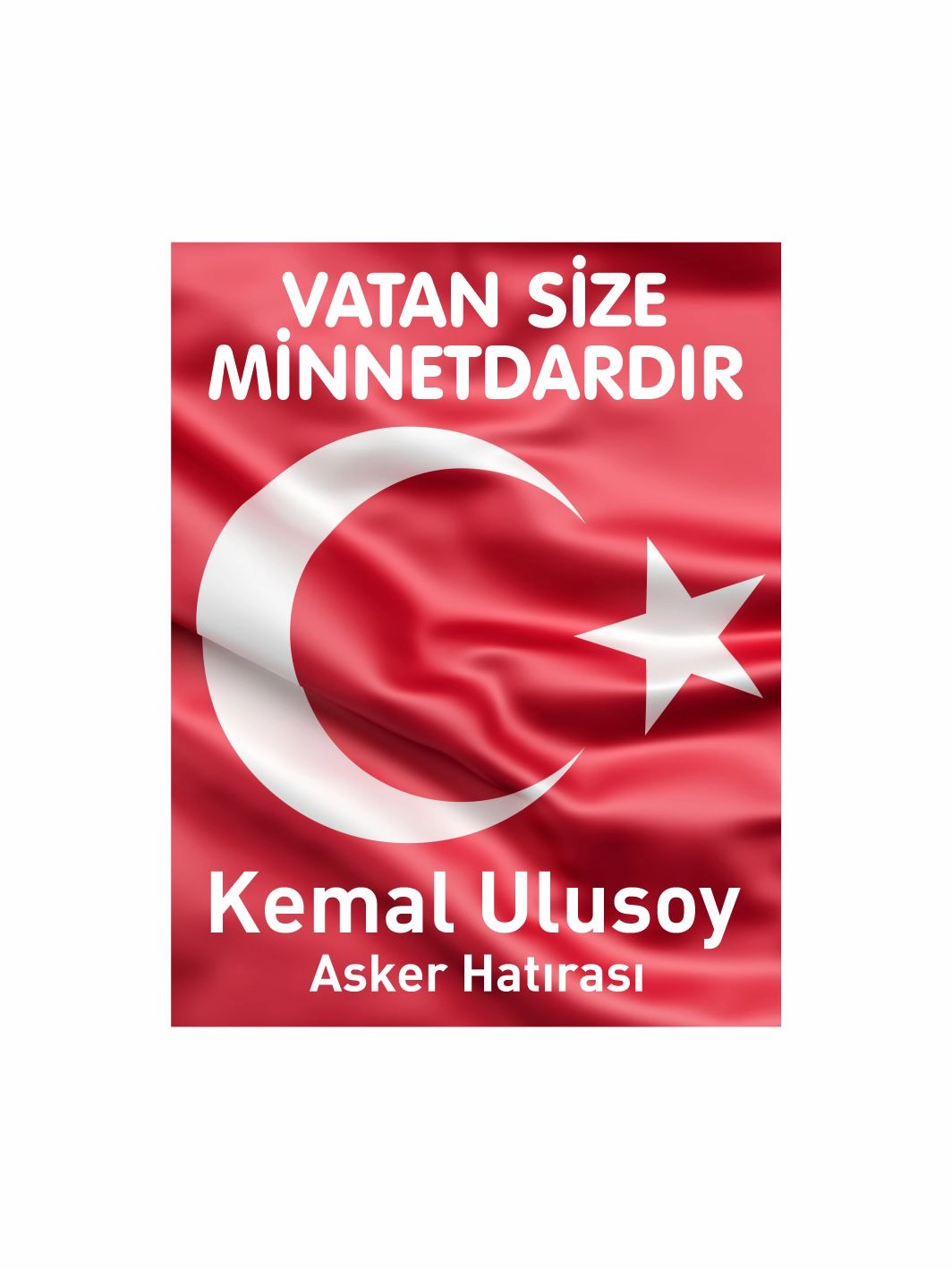 Bayrak Zeminli Asker Hatırası Magnet