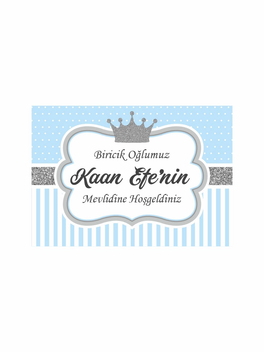 Mavi Gri Renk Konsept Bebek Mevlüt Afişi Arka Fon Tasarımı