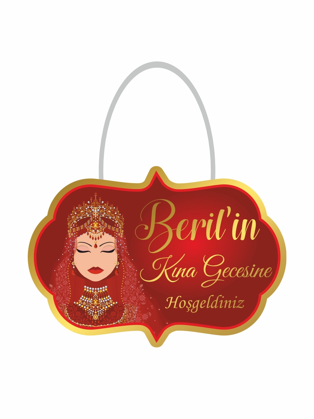 Bindallı Gelin Kına Gecesi Kapı Süsü Dekoratif Kapı Aksesuarı