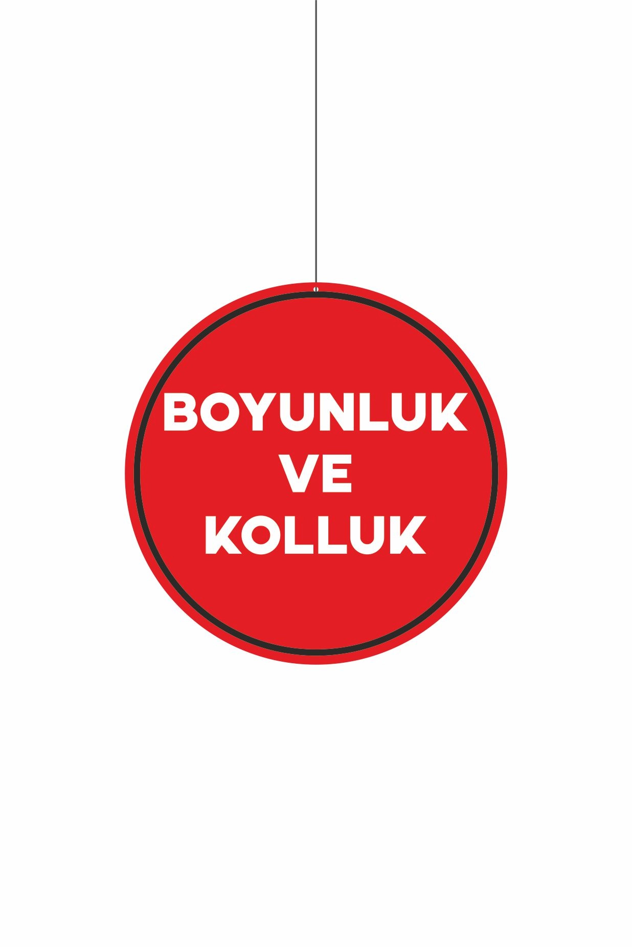 Boyunluk ve Kolluk Mağaza Dönkartı 30x30 cm – Askılı Tavan Reyon Kartı