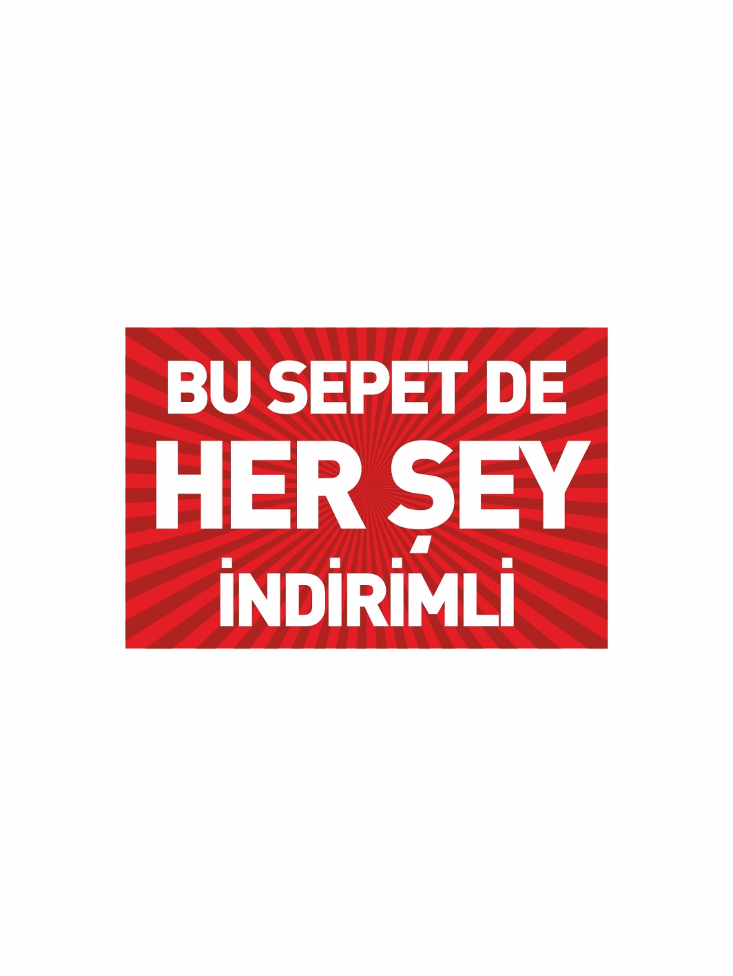 Bu Sepette Her Şey İndirimli Mağaza PVC Etiketi – Mandallı Etiket Tutucu Uyumlu Kampanya Kartı