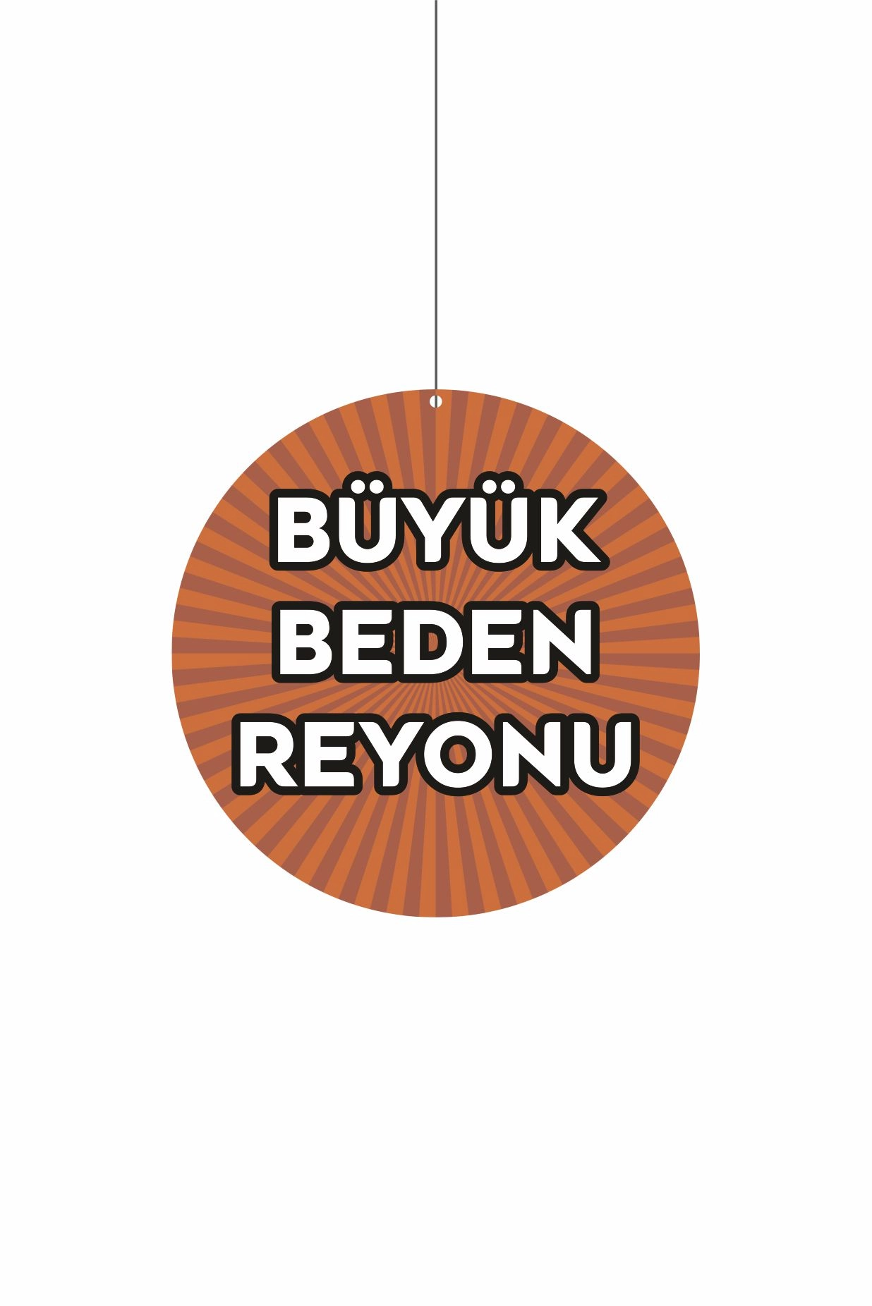 Büyük Beden Reyonu Mağaza Dönkartı 30x30 cm
