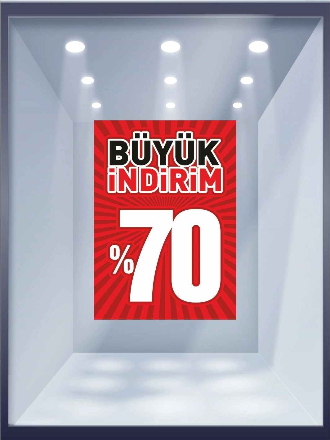 Büyük İndirim Mağaza Vitrin Folyosu Hazır Görsel