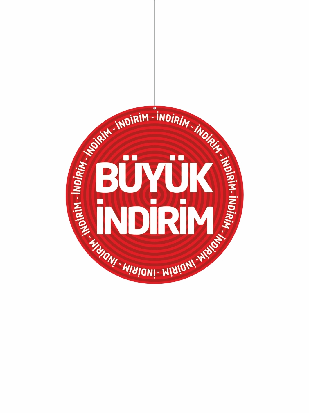 Büyük İndirim Yazılı Mağaza Dönkart Çift Yön Baskılı