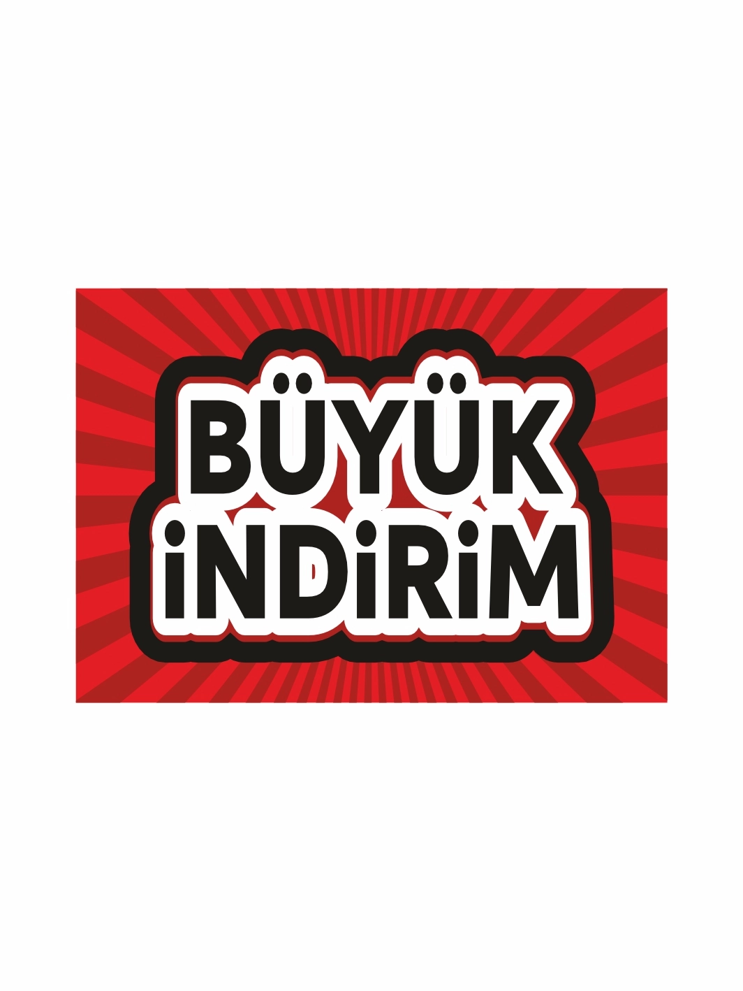 Büyük İndirim Yazılı Mağaza Dükkan İşyeri Afişi