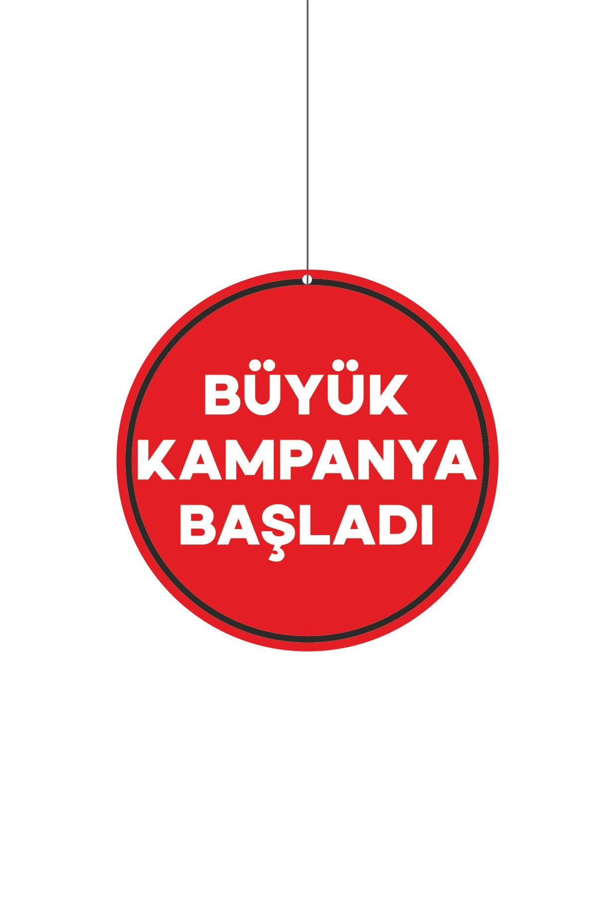 Büyük Kampanya Başladı Mağaza Dönkartı 30x30 cm