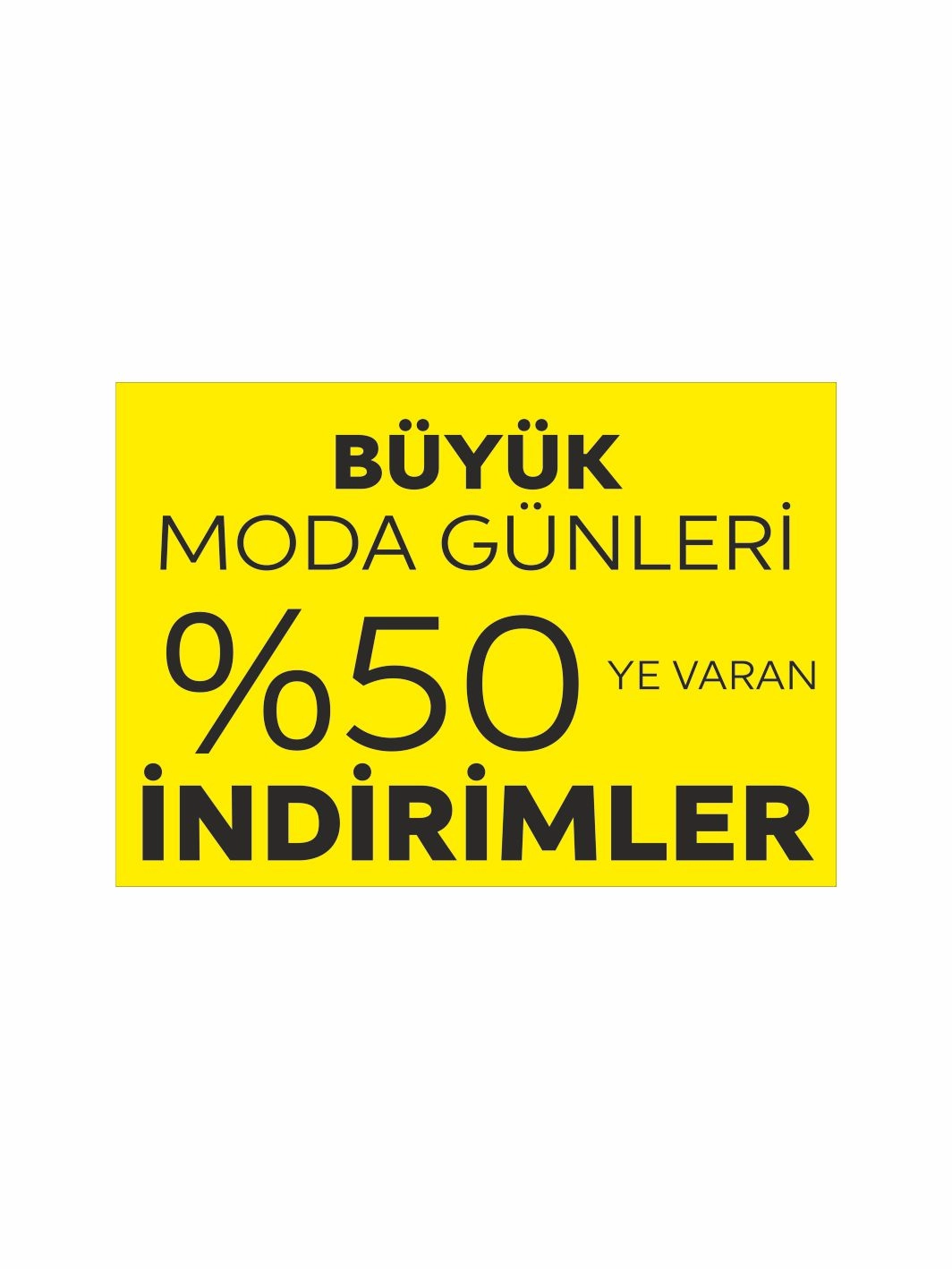 Büyük Moda Günleri %50’ye Varan İndirimler Afişi