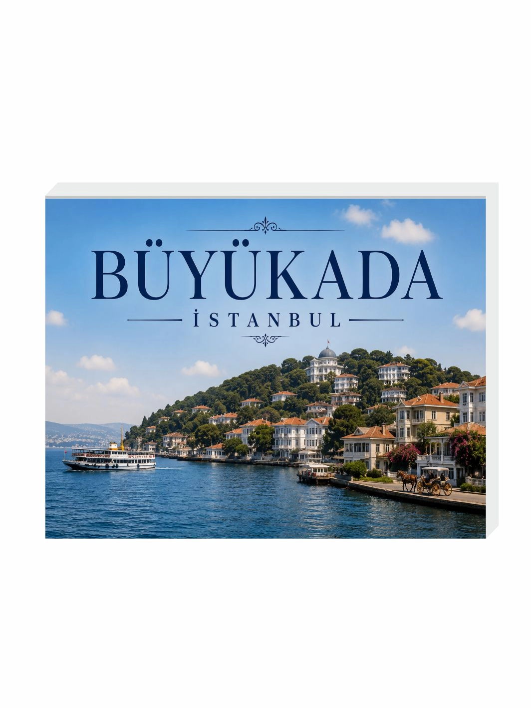 Büyükada İstanbul Buzdolabı Magnet Süsü | 9x7 cm Adalar Hatıra Magneti