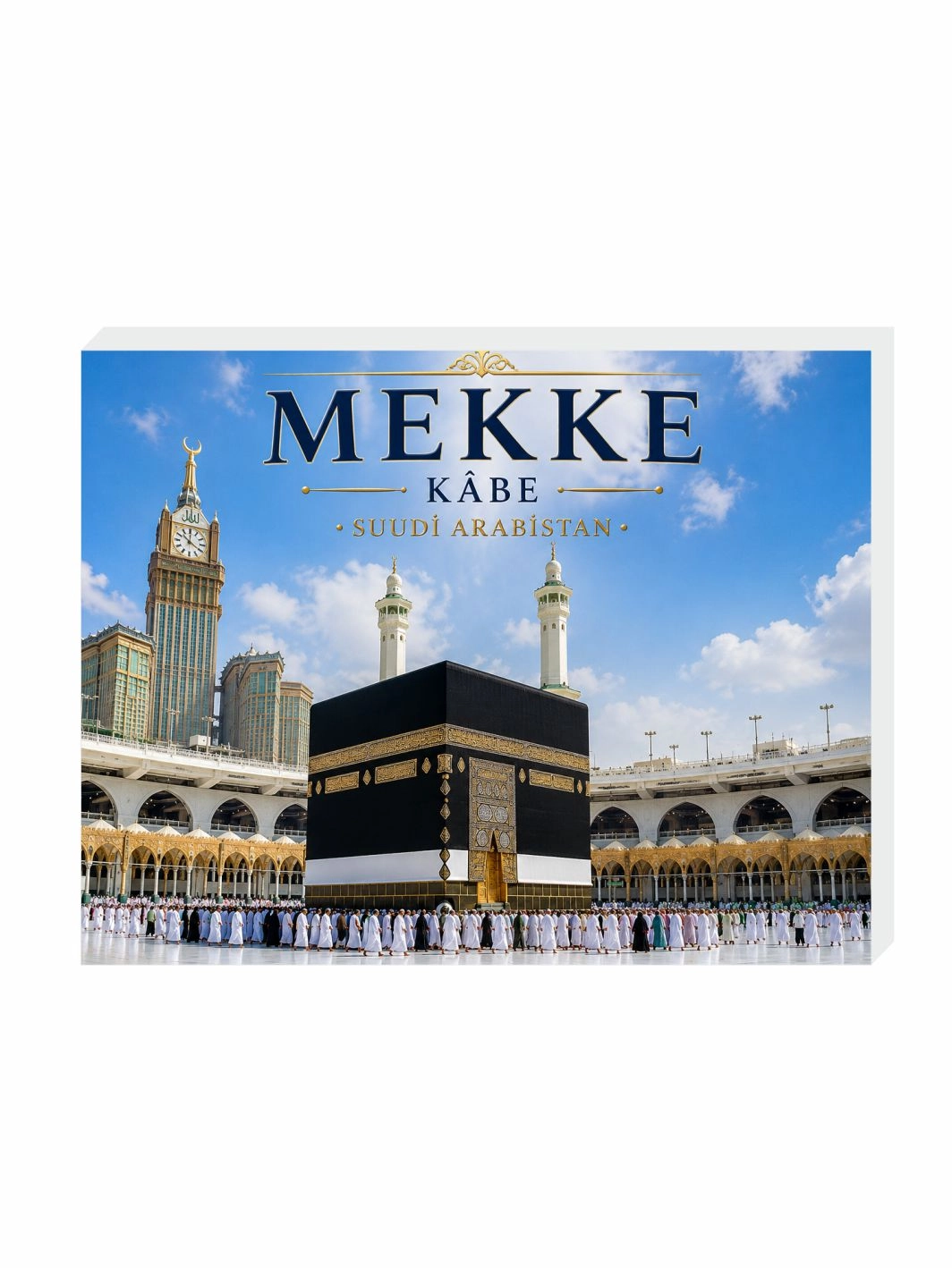 Mekke Kâbe Buzdolabı Magnet Süsü | 9x7 cm Kutsal Mekân Hatıra Magneti