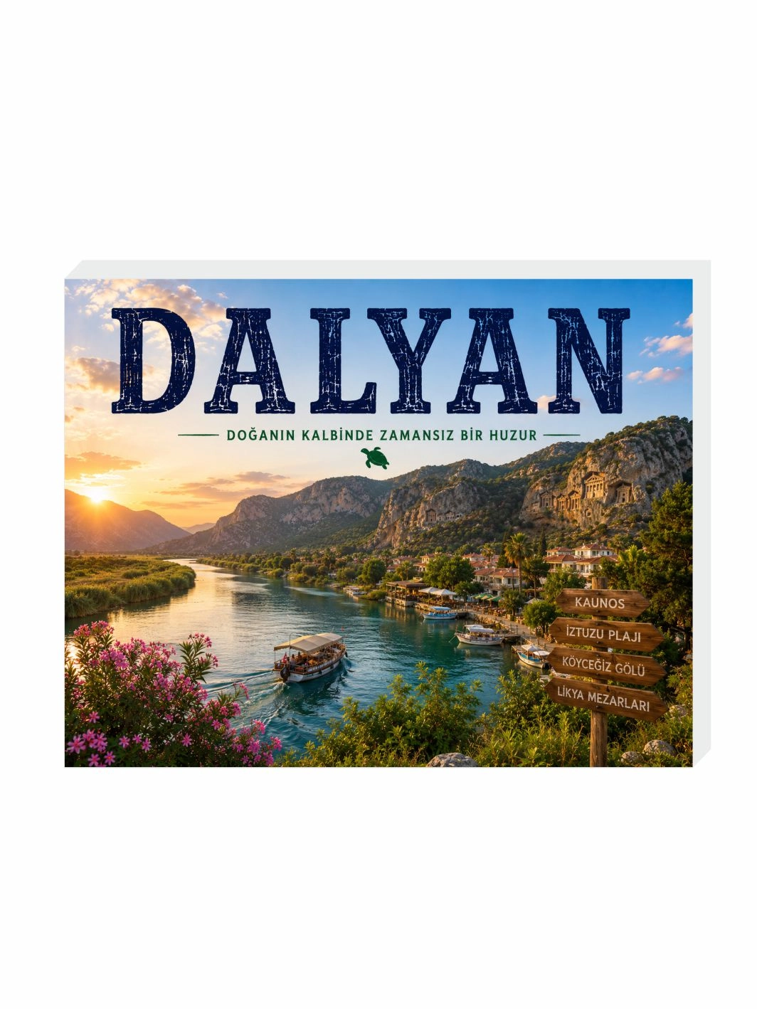 Dalyan Magnet Buzdolabı Süsü | Dekoratif Tatil Hatırası Magnet