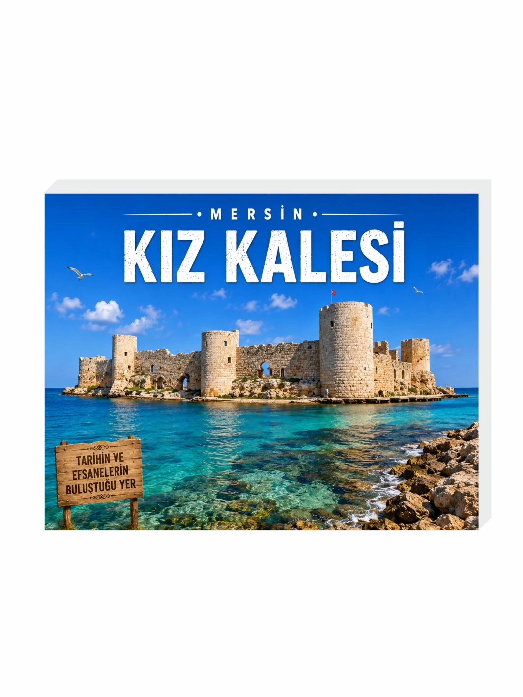 Süs Kızkalesi Mersin Buzdolabı Magneti – 9x7 cm Hatıra Magneti