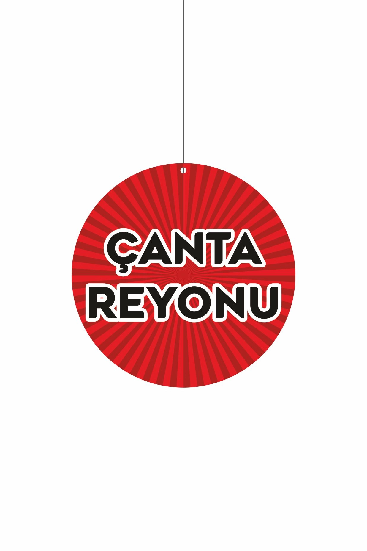 Çanta Reyonu Mağaza Dönkartı Çift Yön Baskılı 30x30 cm