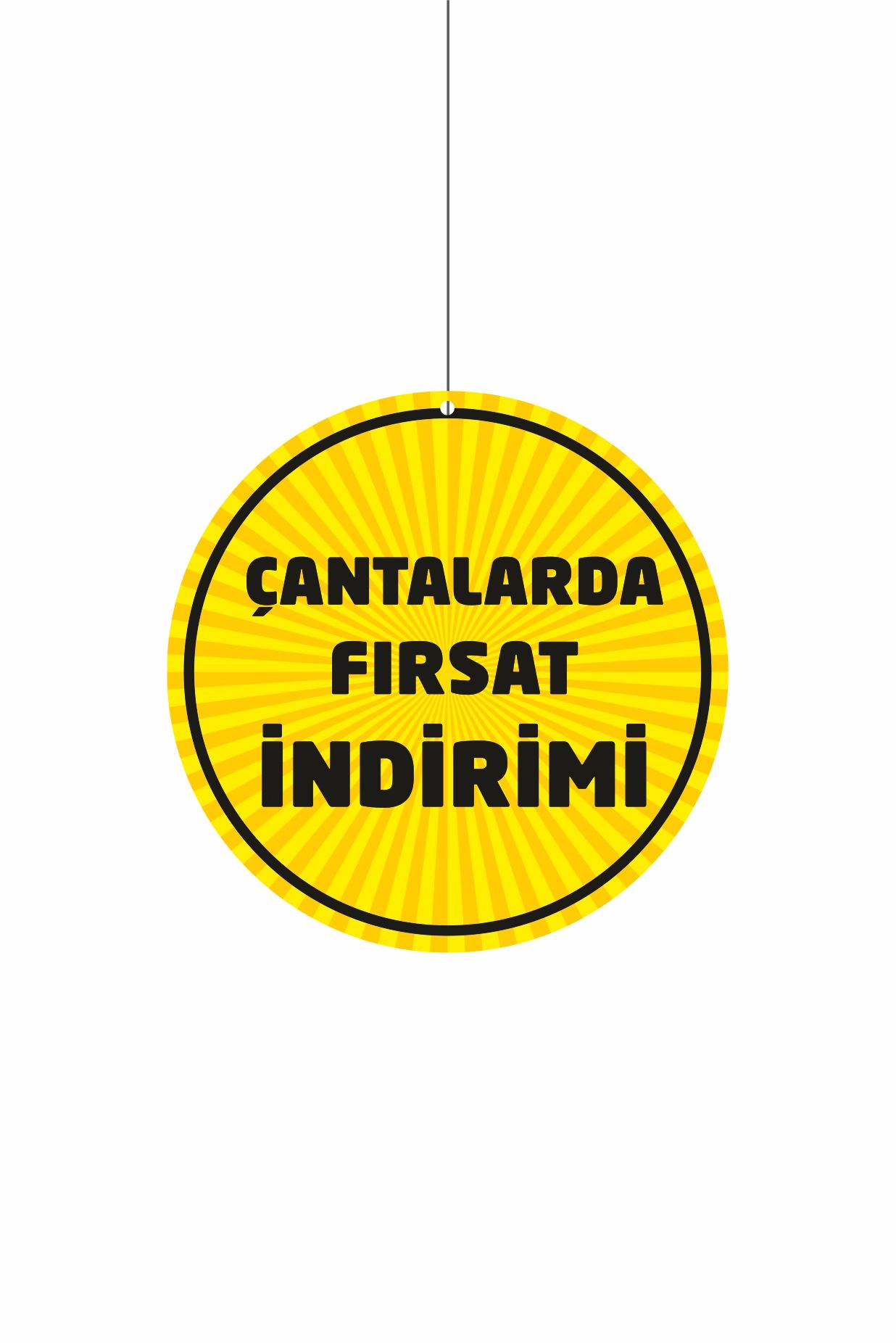 Çantalarda Fırsat İndirimi Mağaza Dönkartı 30x30 cm
