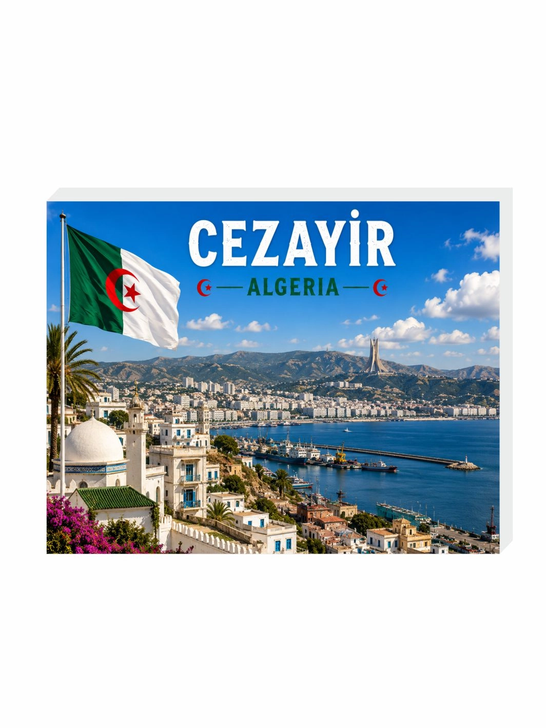 Cezayir Buzdolabı Magnet Süsü – 9x7 cm Hatıra Magneti