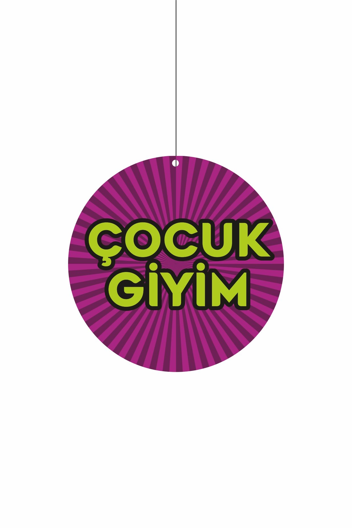 Çocuk Giyim Mağaza Reyon Dönkartı 30x30 cm