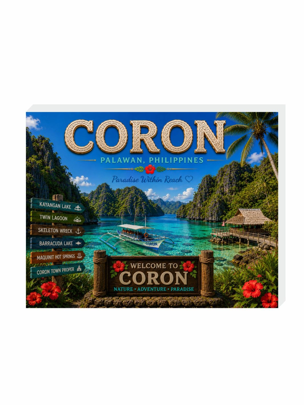 Coron Buzdolabı Süsü Magnet | Ada Temalı Hediyelik Magnet Modelleri