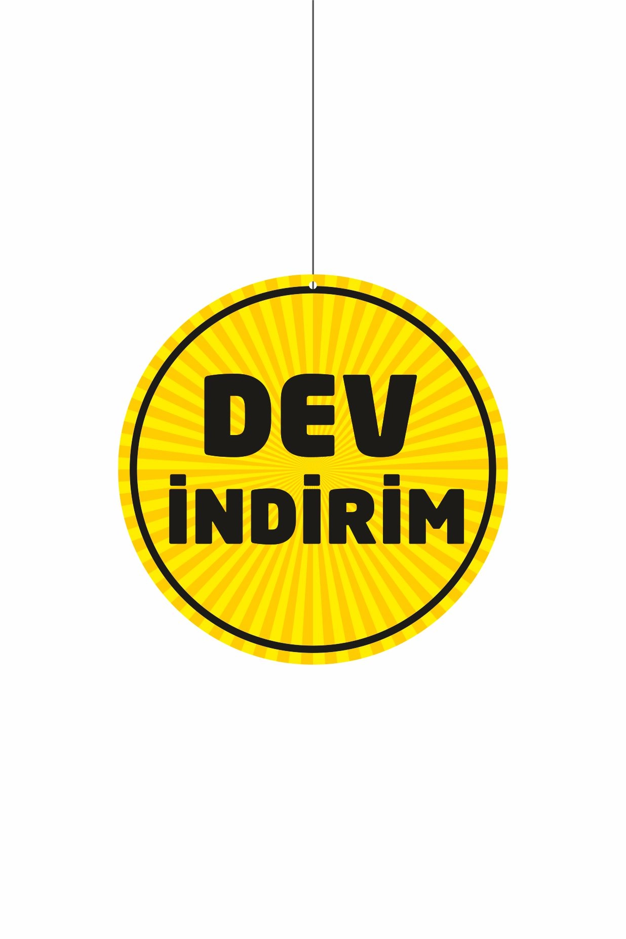 Dev İndirim Mağaza Dönkartı 30x30 cm