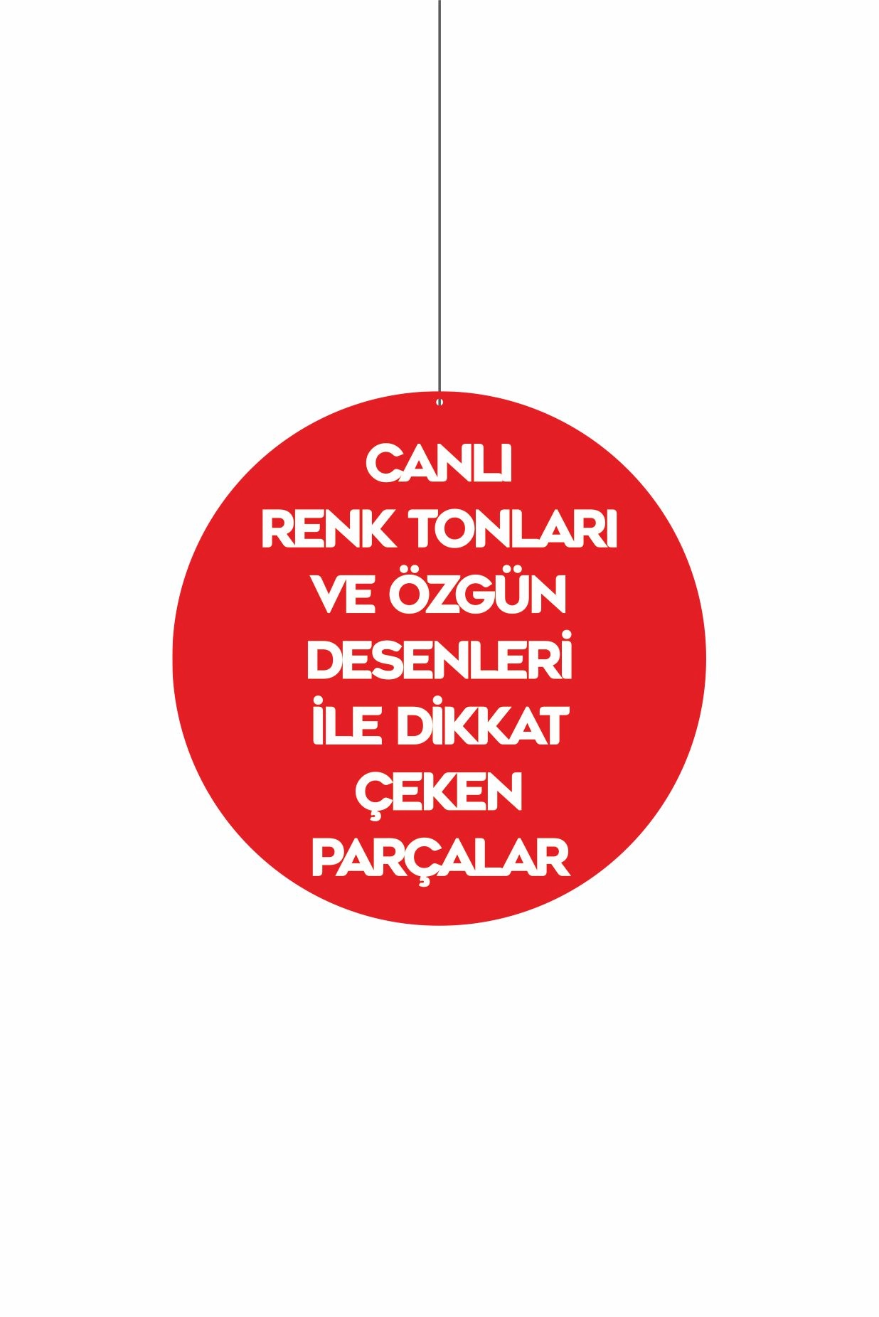 Dikkat Çeken Parçalar Mağaza Dönkartı Çift Yön Baskı 30x30 cm