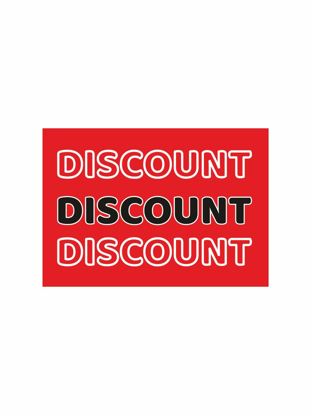 Discount Yazılı Mağaza Afişi Branda Vinil Baskısı