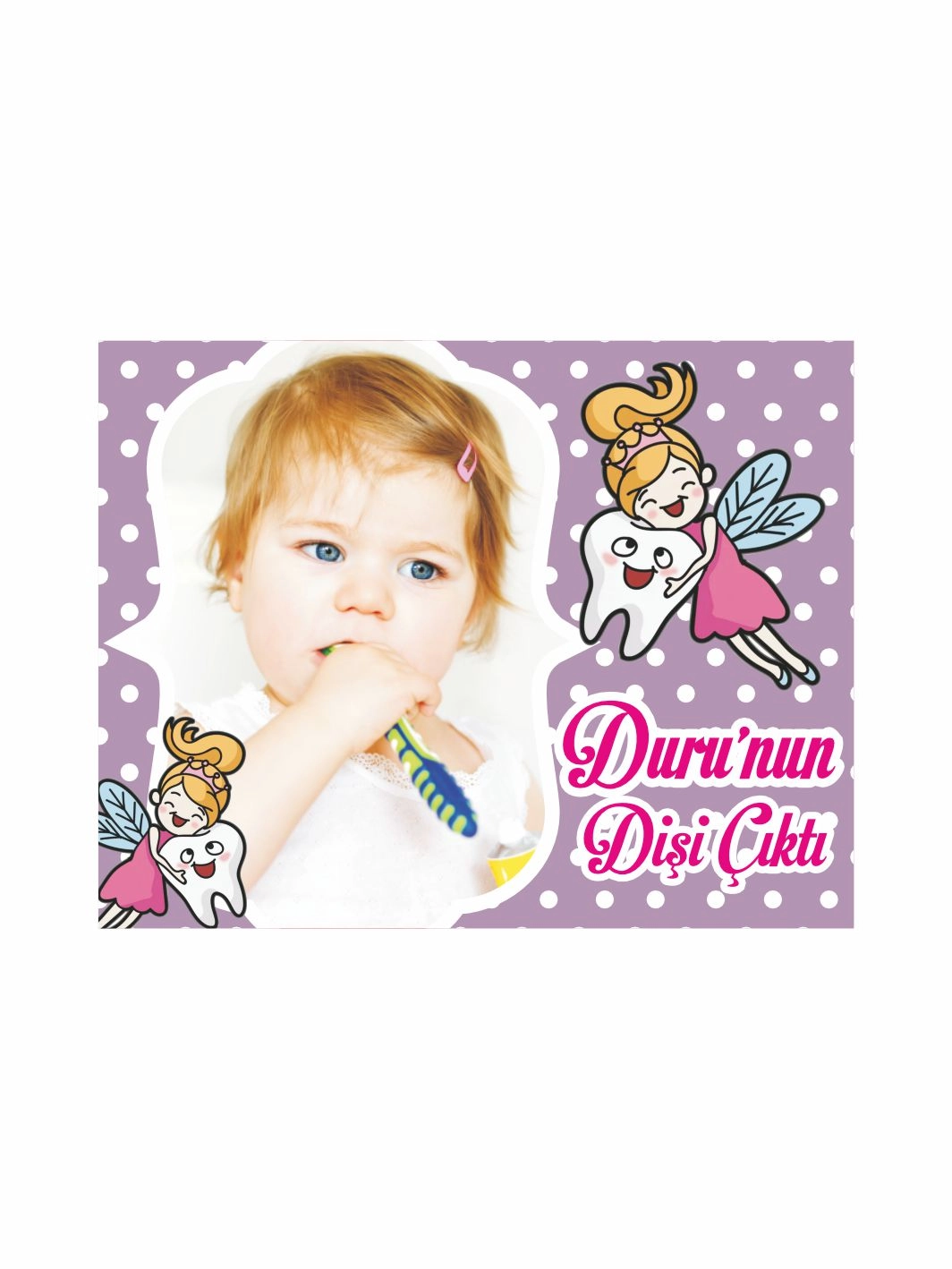 Dişi Çıktı Partisi Hediyelik Magnet Kız Bebek Resimli Peri Diş Konsept