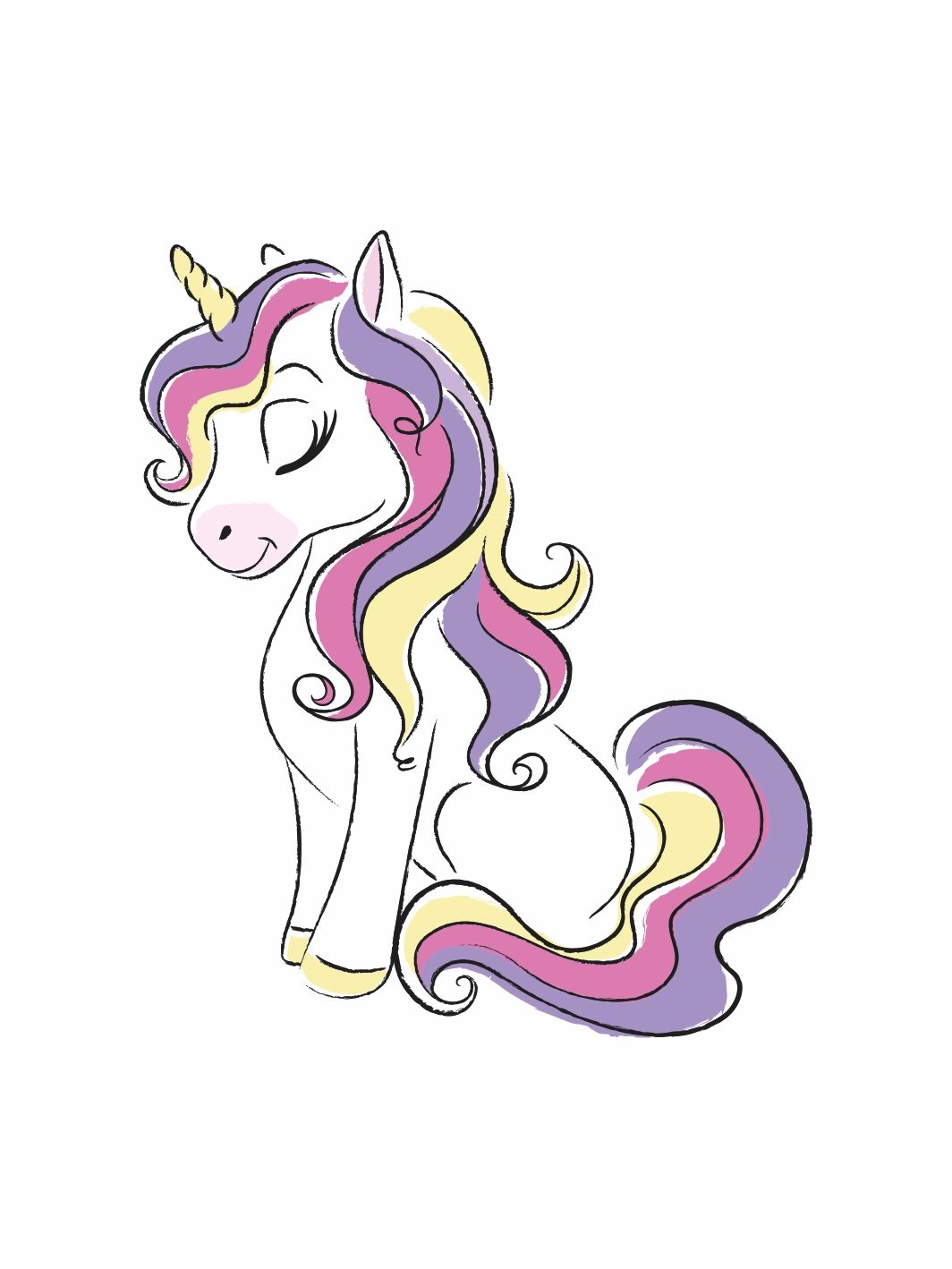 Doğum Günü Karakter Maket Unicorn Pano
