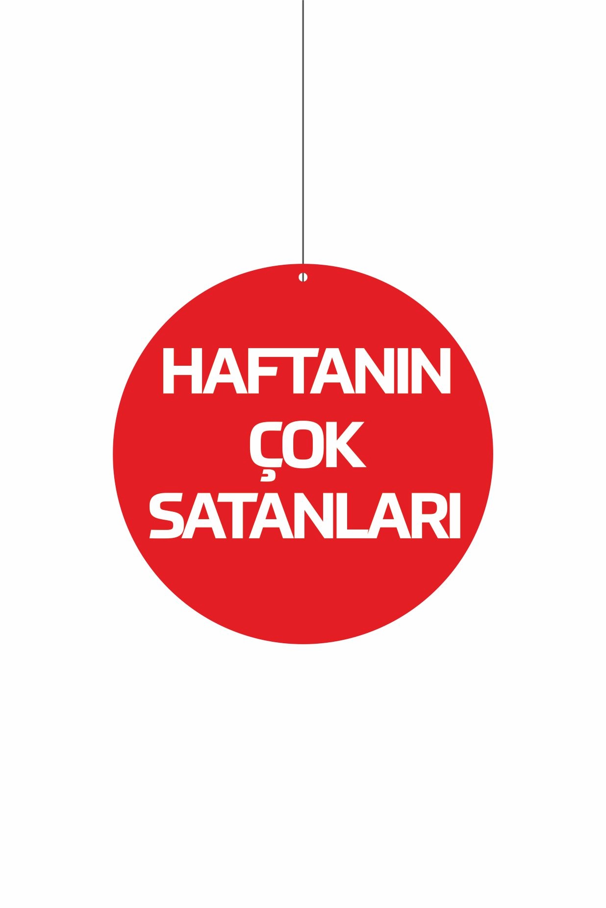 Haftanın Çok Satanları Yazılı Dönkart Çift Yön Baskılı 30x30 cm