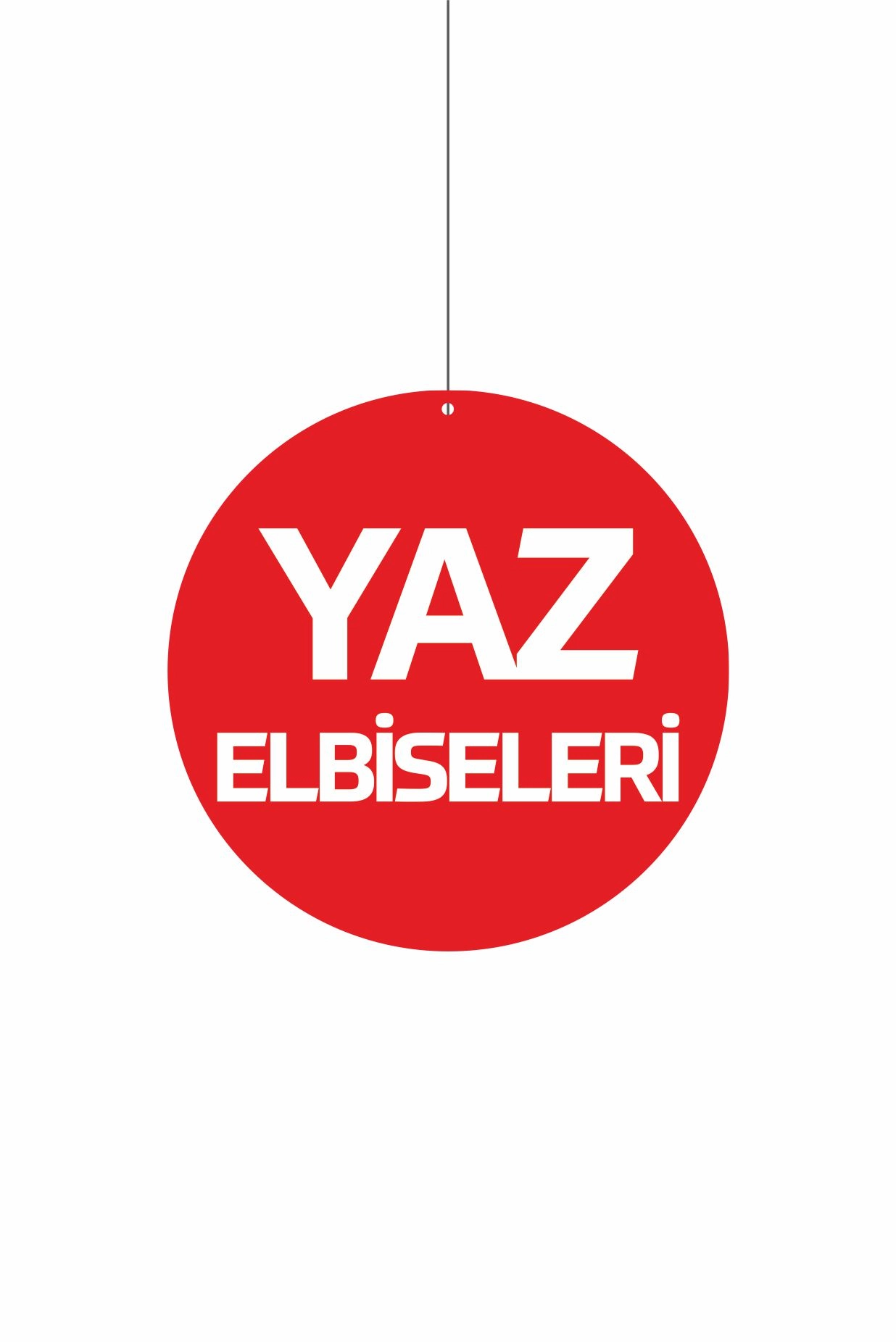 Yaz Elbiseleri Yazılı Dönkart Çift Yön Baskılı 30x30 cm
