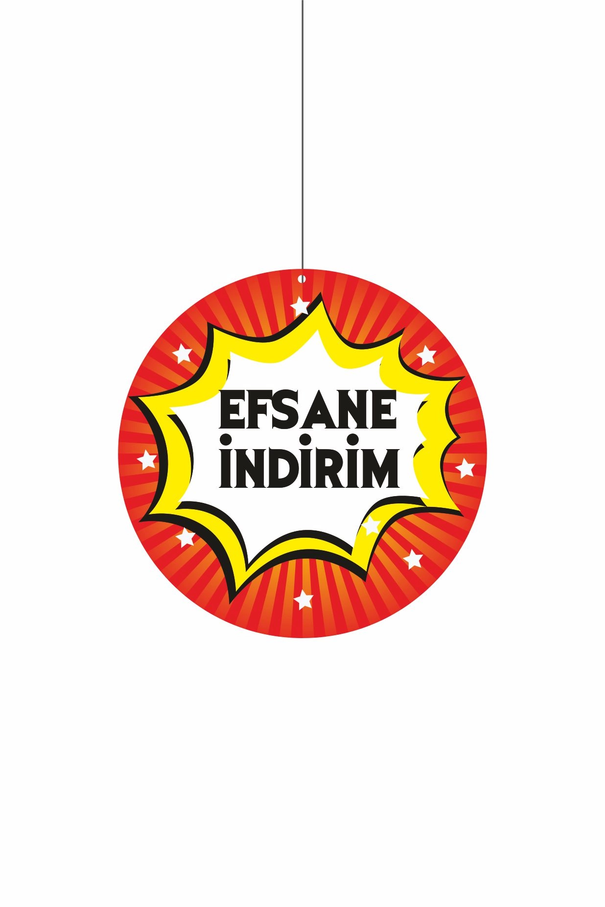 Efsane İndirim Mağaza Dönkartı 30x30 cm