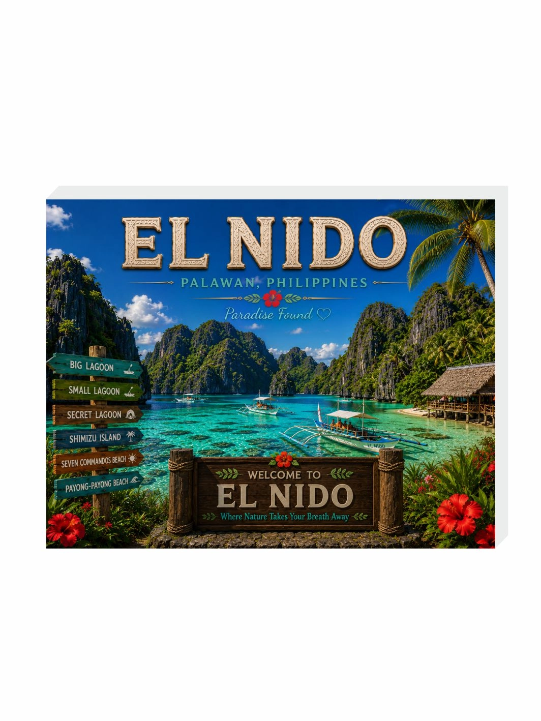 El Nido Buzdolabı Süsü Magnet | Ada Temalı Hediyelik Magnet Modelleri