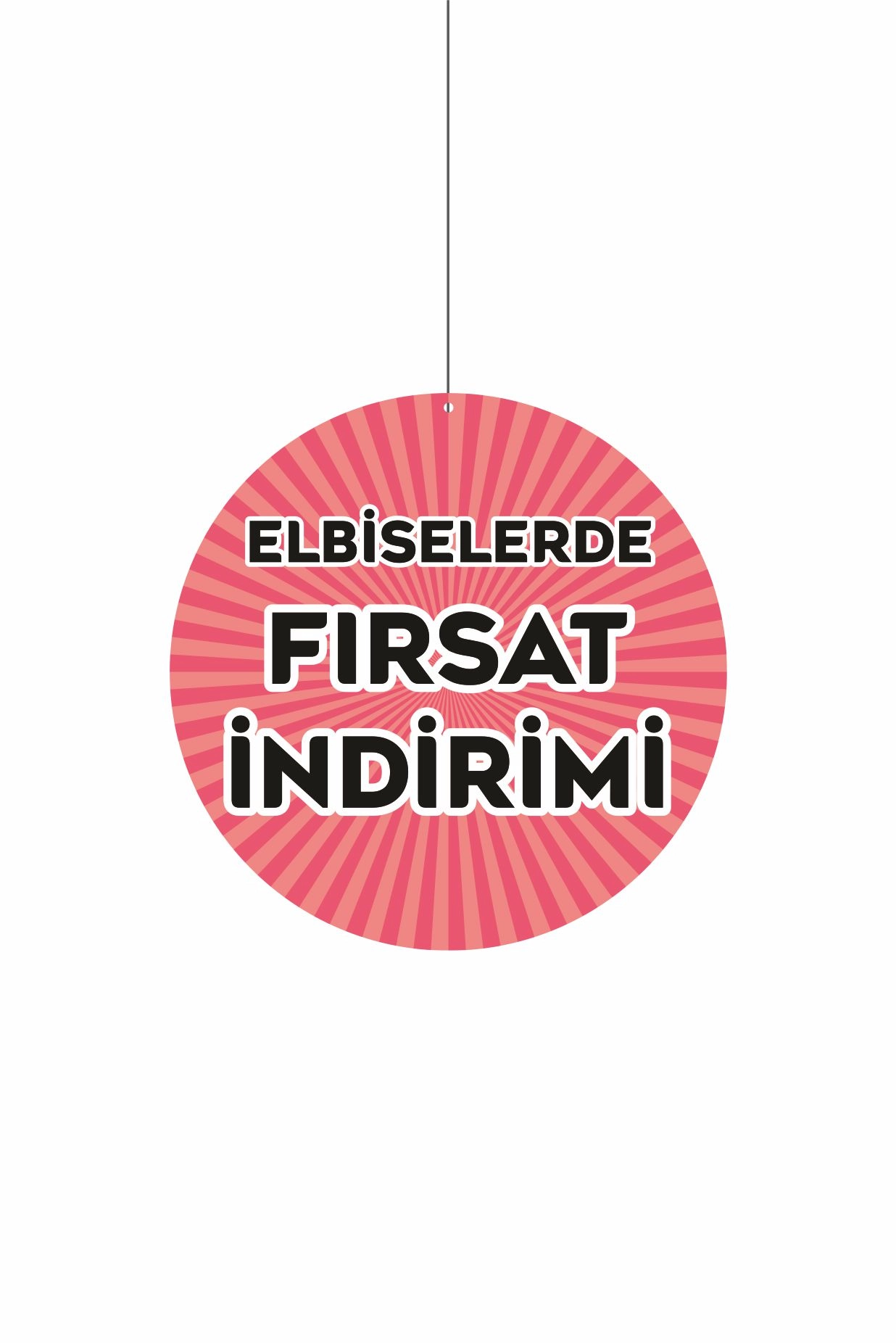 Elbiselerde Fırsat İndirimi Mağaza Dönkartı 30x30 cm
