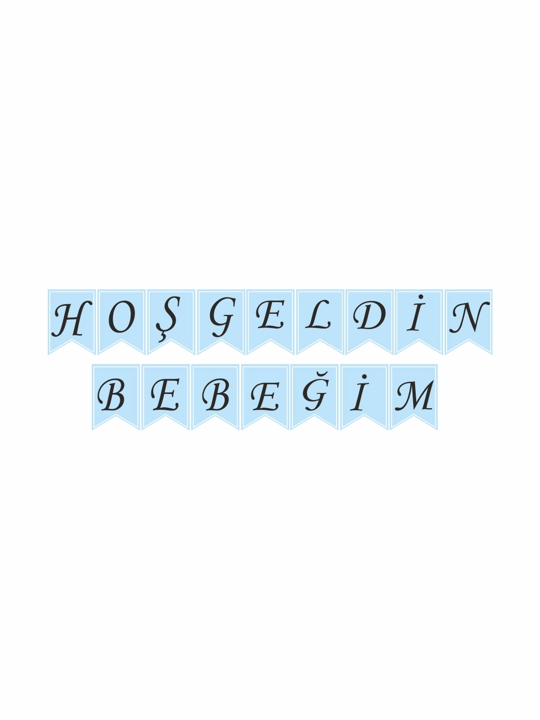 Erkek Bebek Hoş Geldin Bebeğim Flama Banner 