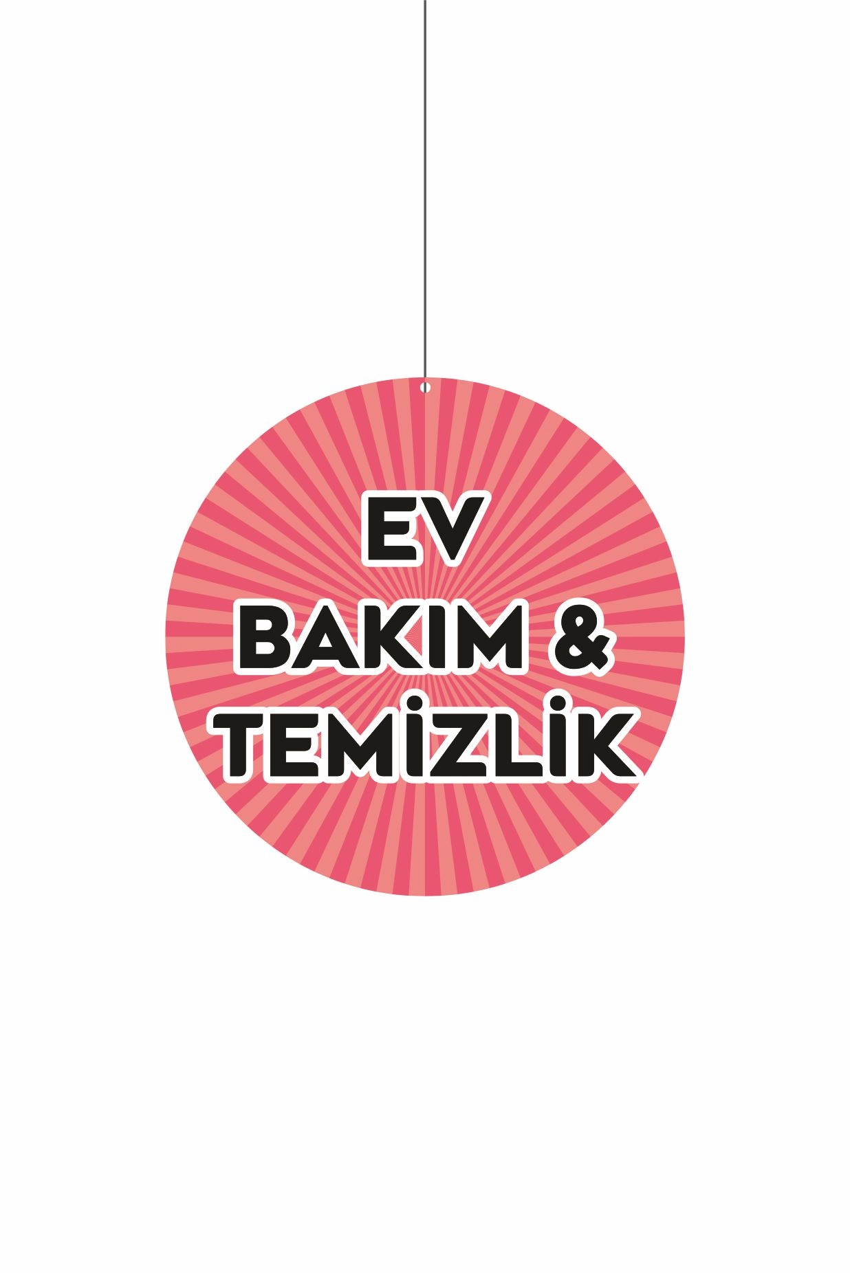 Ev Bakım ve Temizlik Mağaza Reyon Dönkartı 30x30 cm