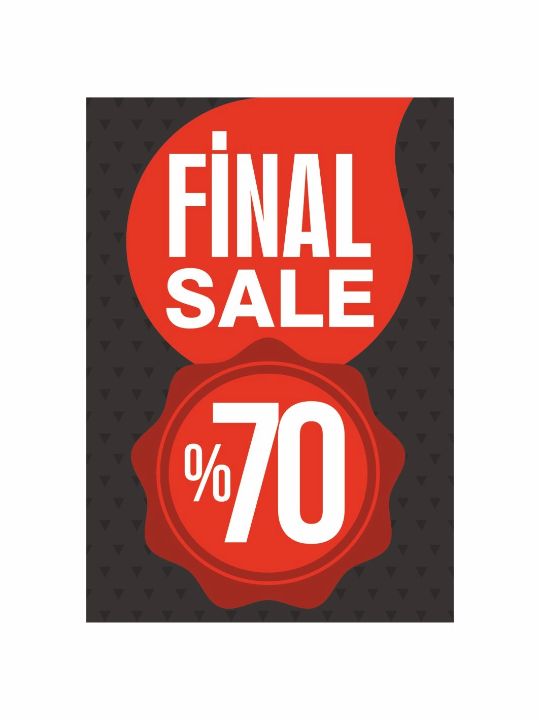 Final Sale %70 Mağaza Ayaklı Karşılama Panosu