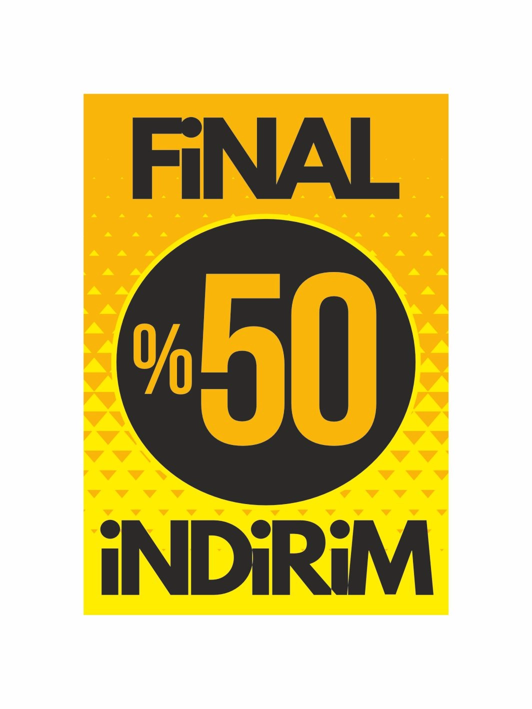 Final %50 İndirim Mağaza Ayaklı Karşılama Panosu