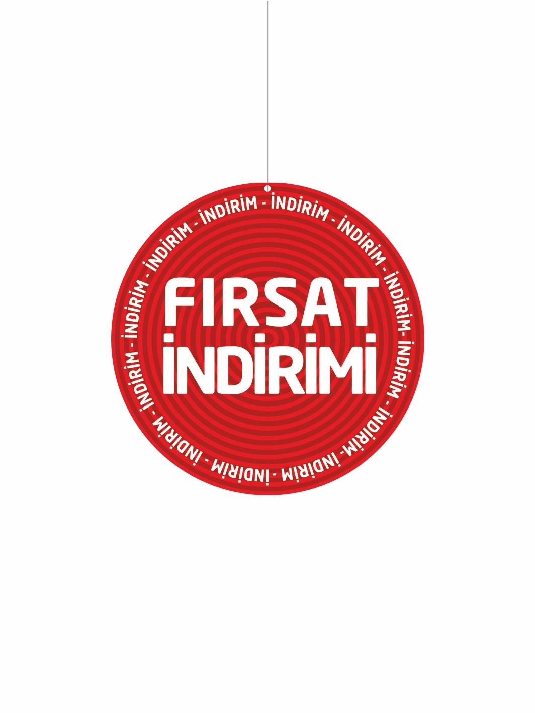 Fırsat İndirim Yazılı Mağaza Dönkartı Çift Yön Baskılı